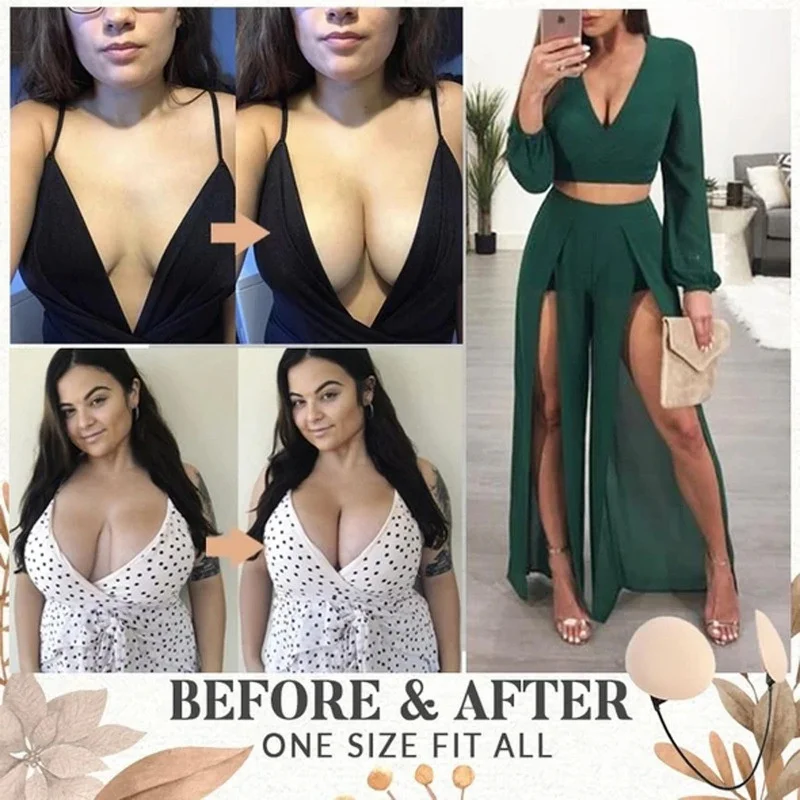 Women's Sexy Shaping Chest Patch Anti Bulge Breast Patch Strapless Women Gather Breast Beauty Patch Invisible Bra