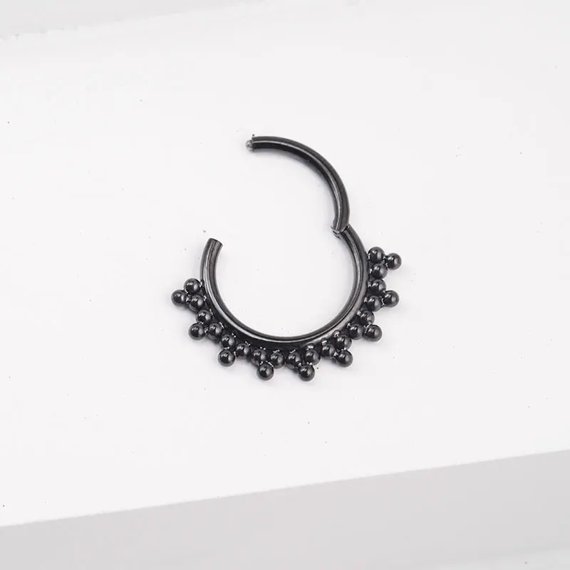F136 Nose  Daith Tragus Ear Piercing Beads Segment Hinged Nose Clickers 8mm/10mm 16G Cartilage Nose Ring Body Jewelry Anodizing