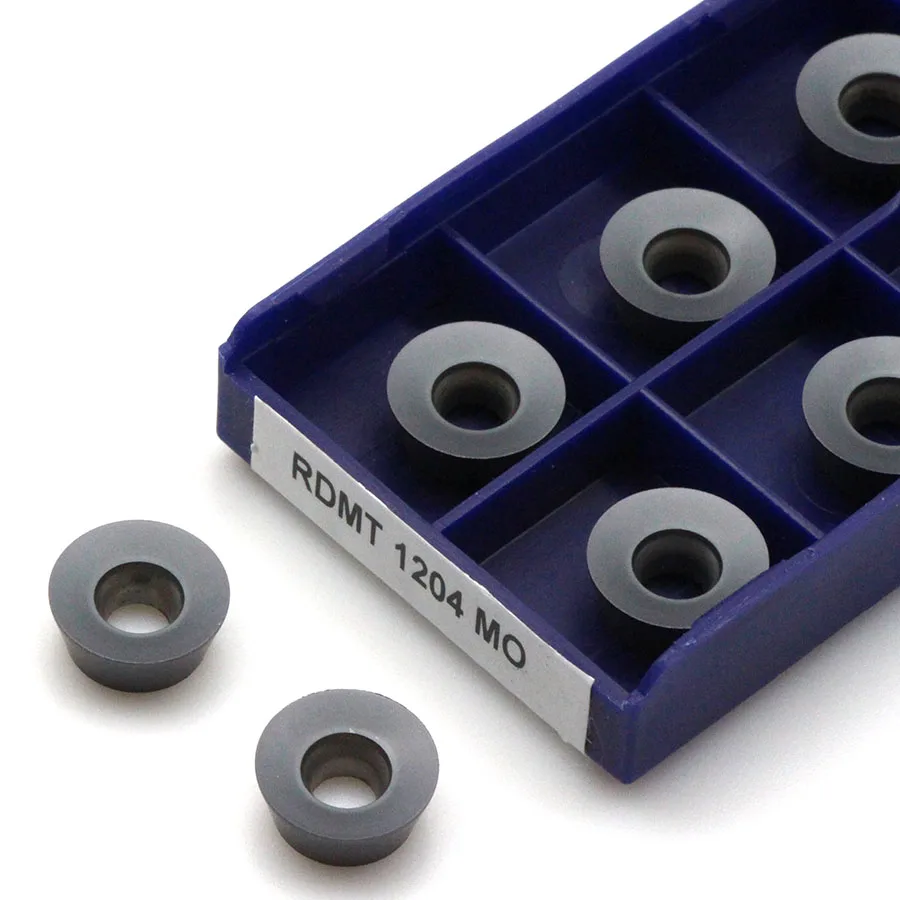 

10pcs RDMT10T3MO LT30 RDMT1204MO LT30 Carbide Inserts CNC Lathe Tool Milling Cutter Hard Alloy Blade, For Stainless Steel ,Steel