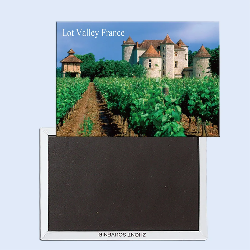 

Vineyard, Cahors, Lot Valley, France, Magnetic Refrigerator Affixed With Tourist Souvenirs Home Accessories 24842
