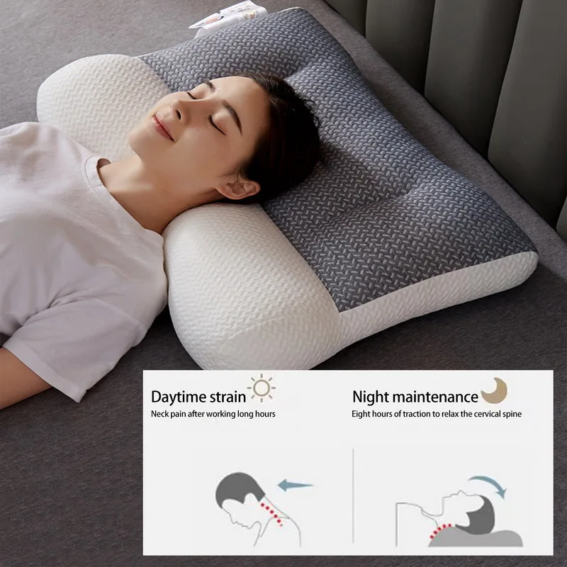 

Super Ergonomic Pillow Ergonomic Neck Pillow Protect Neck Spine Orthopedic for All Sleeping Positions Cervical Contour Pillow