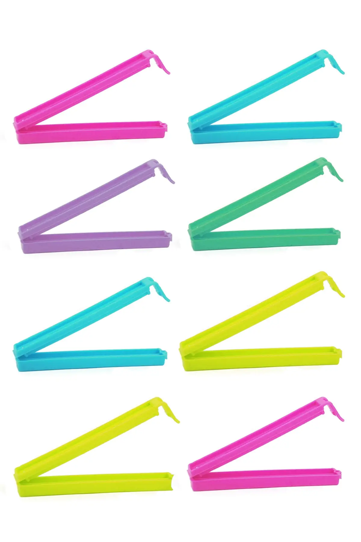 8 упаковочных пакетов зажимы для упаковки и аппарат закрывания разноцветные