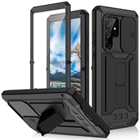 for samsung galaxy s22 ultra 5g case military grade full body rugged with built in kickstand slide camera protective cover case