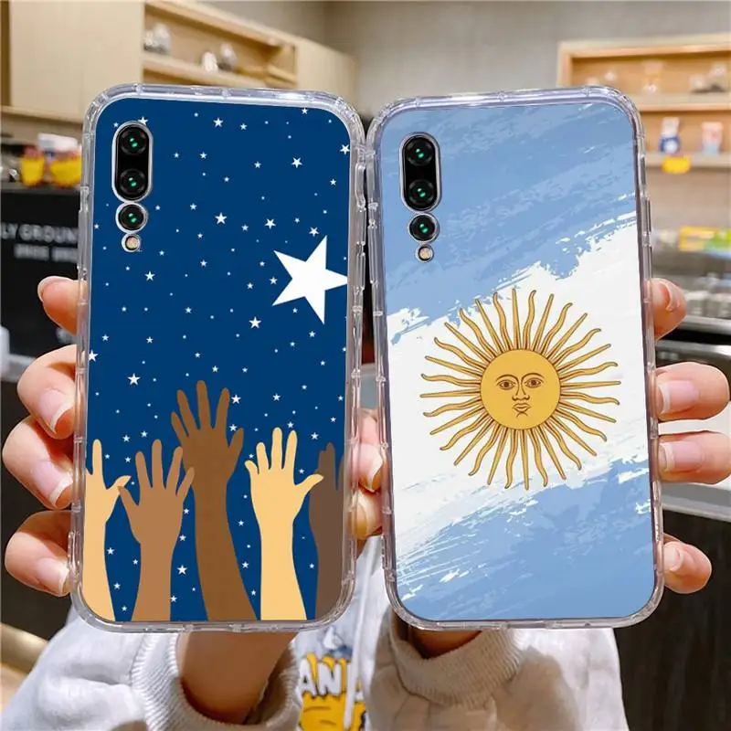 

Argentina Flag Phone Case For Xiaomi 11 Redmi Note 11pro5G 8T 9A 9S 12S K30 10T Pro Ultra K40pro Transparent Case