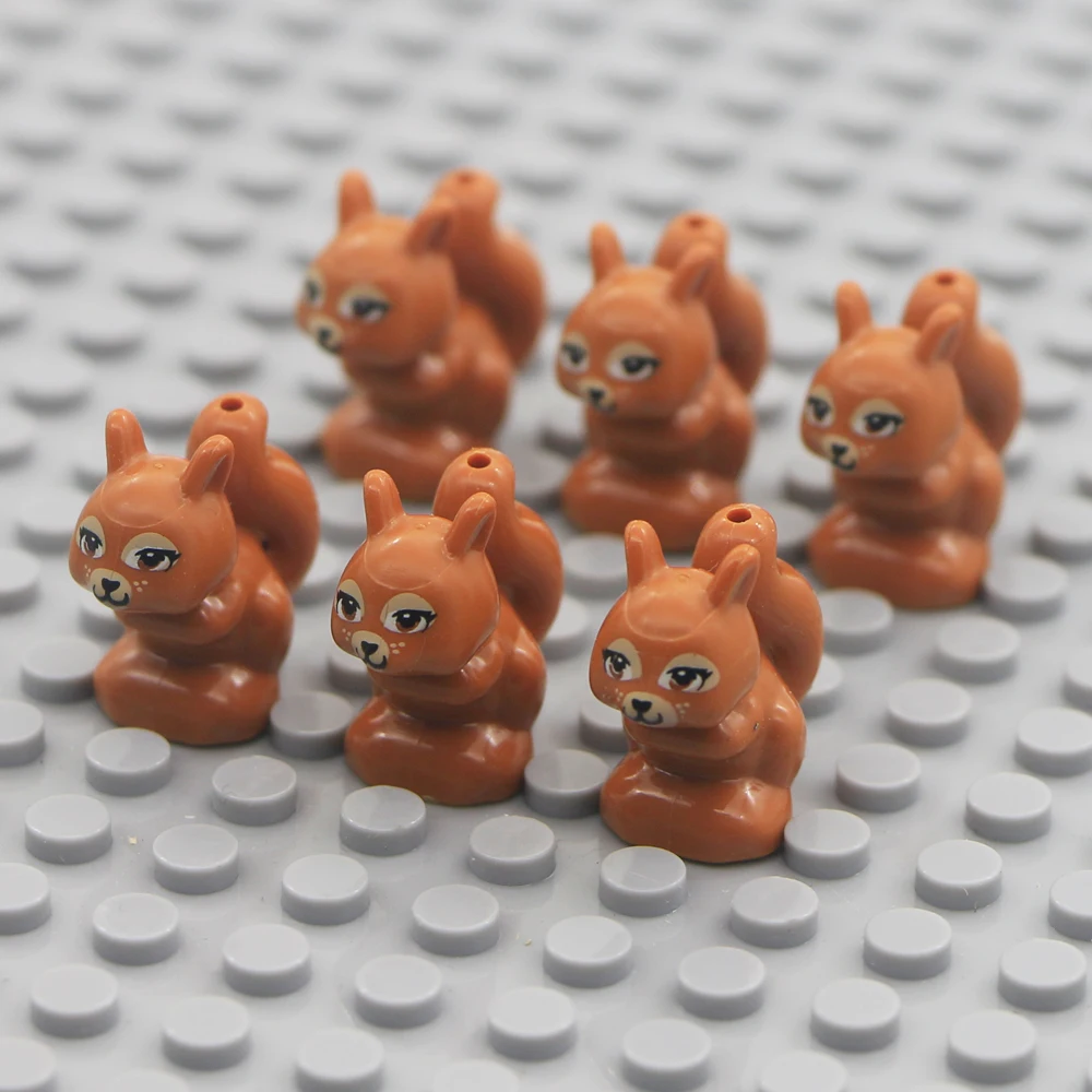 Кубики MOC фигурка животного строительные блоки кошка собака медведь дельфин