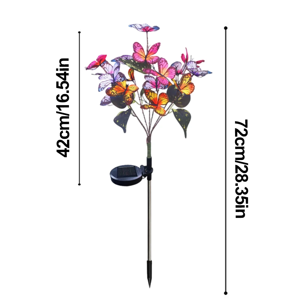 2 шт. солнечный светильник-бабочка светодиодный садовый светильник