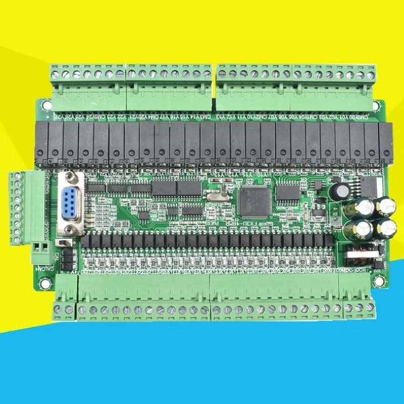 

5X FX3U 48MR RS485 RTC (часы в режиме реального времени), 24 входа, 24 релейного вывода, 6 аналоговых входов, 2 аналоговых выхода, контроллер Plc