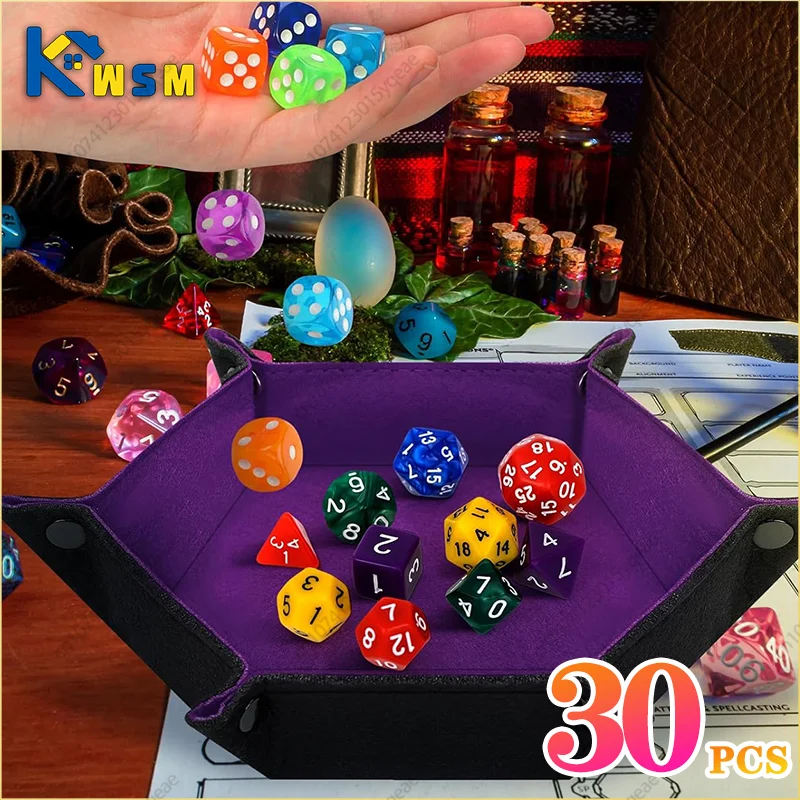 Вращающийся Складной Шестиугольный Поднос Для Игральных Костей С Подставкой