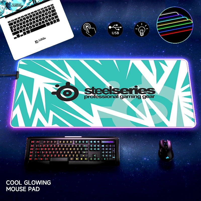 

RGB Mouse Pad Computer SteelSeries Large Gamer Alfombrilla Xxl Gaming Mats Pc Computers Play Mat Table Accessories Mouse Mat Rug