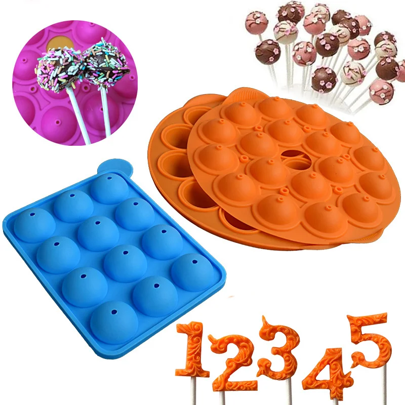 

Форма для леденцов с 20/18/12/8 отверстиями, форма для леденцов с цифрами для тортов, шоколадные конфеты, аксессуары для леденцов