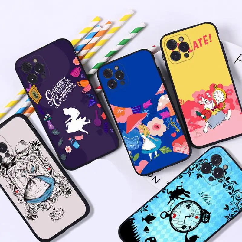 

Disney Alice's Adventures in Wonderland Phone Case for iPhone 11 12 13 mini pro XS MAX 8 7 6 6S Plus X 5S SE 2020 XR case