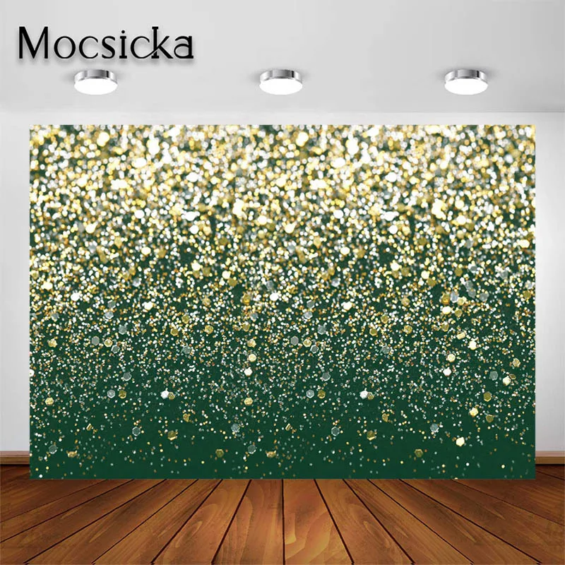 

Mocsicka Birthday Party Backdrop Green Red Blue Shiny Background Kids Adults Portrait Photo Studio Prop Party Decorations Banner