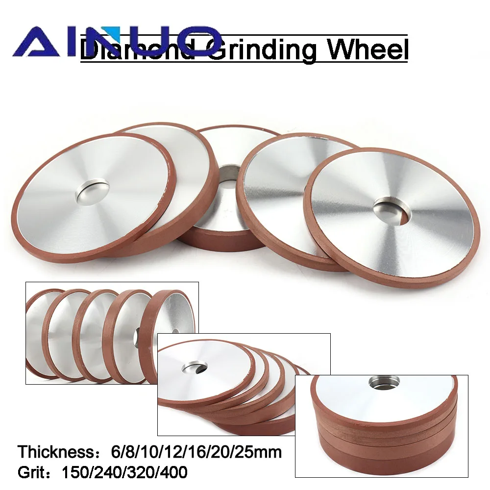 

6Inch 150mm Diamond Grinding Wheel Cutting Disc Sharpener Grinder Milling Cutter Tool for Metal Carbide Steel 150-400Grit