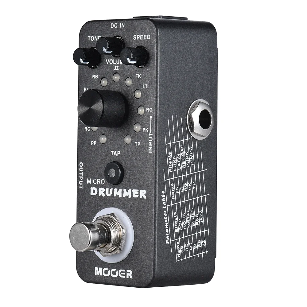 Микро-барабанщик Mooer MDM1 с функцией темпа настоящий байпас полностью