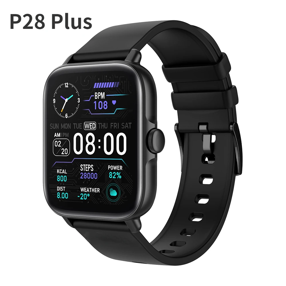 

Смарт-часы P28 Plus с Bluetooth, водонепроницаемые, IP67, 2/3/4/5/6 шт.