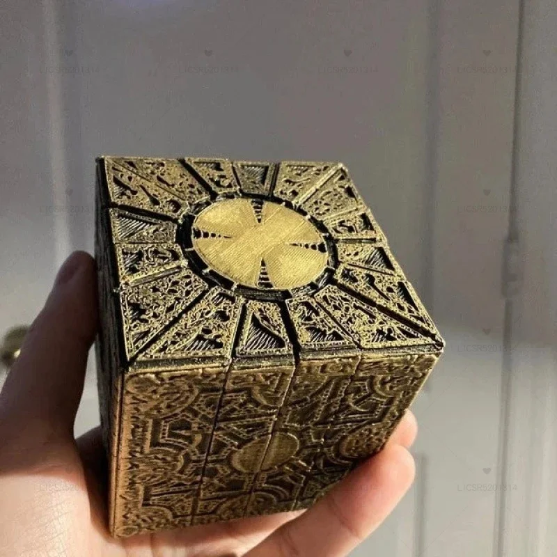 

1:1 Hellraiser Puzzle Box Moveable Lament Horror Terror Figures Film Serie Hellraiser Cube Fully Pinhead Prop Figurine Toy Gift