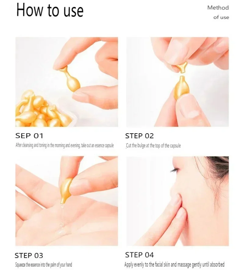 Новинка 20 шт. капсулы с гиалуроновой кислотой сыворотка для лица тонкая линия