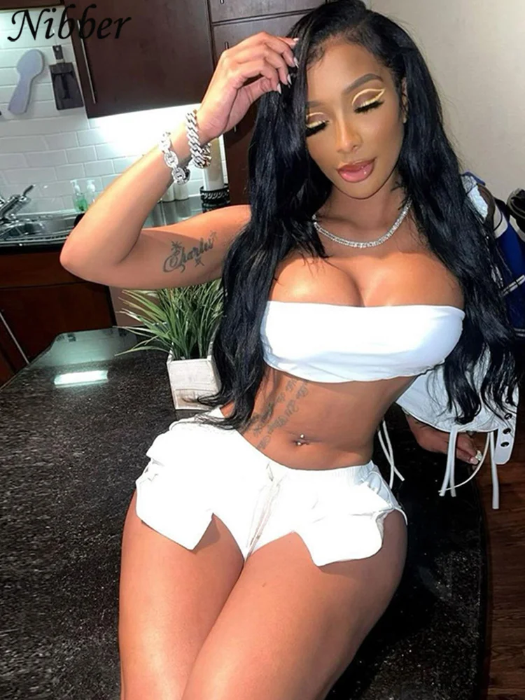 Шорты Nibber из искусственной кожи для женщин однотонные повседневные штаны со