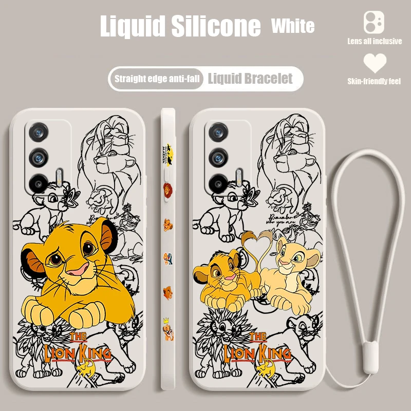Симпатичная Симба Disney Король Лев для OPPO Reno 10 9 8 7 6 5 4 Z SE Pro Plus Lite жидкая левая