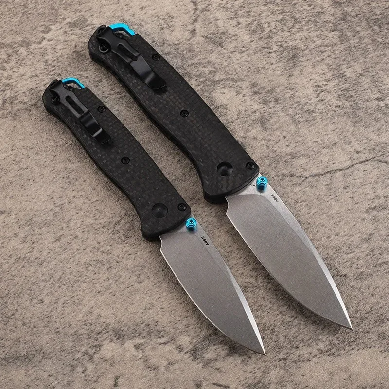 Складной нож S90V со стальным лезвием 60HRC с шарикоподшипником ручка из углеродного