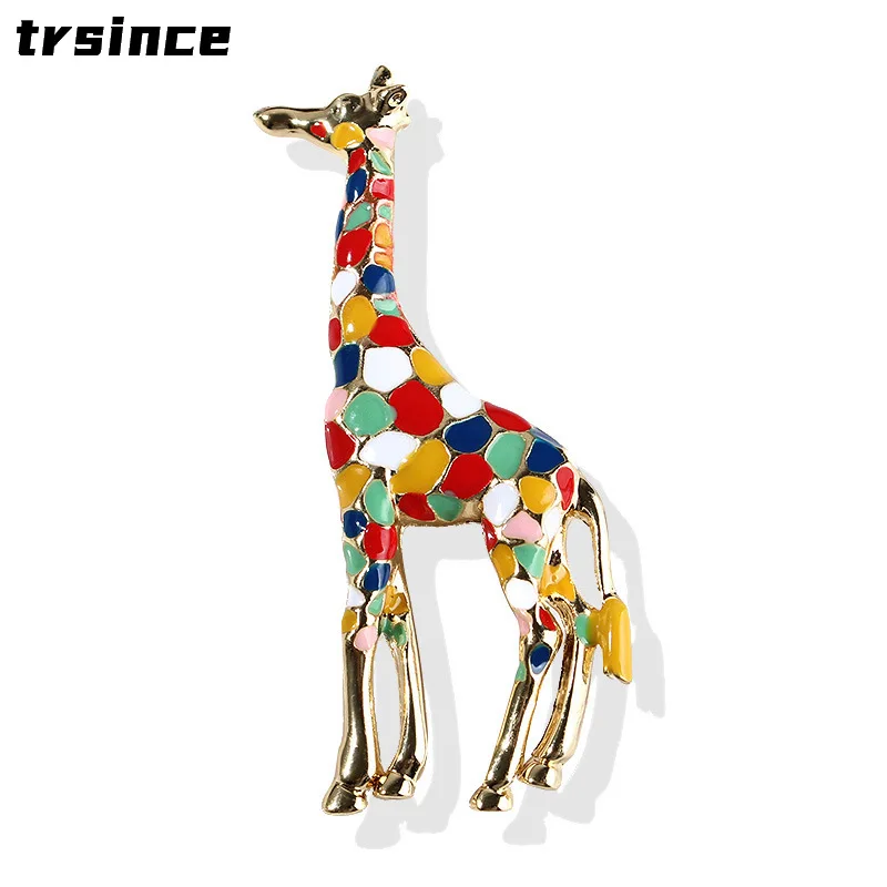 

Enamel Giraffe Brooches for Women Cute Animal Brooch Pin Fashion Jewelry Gold Color Gift for Kids Exquisite Broches