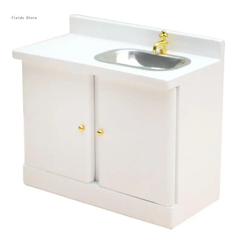 

Realistic Furniture Sink Model Dollhouse Cabinet Role-Play Hobby-Collection