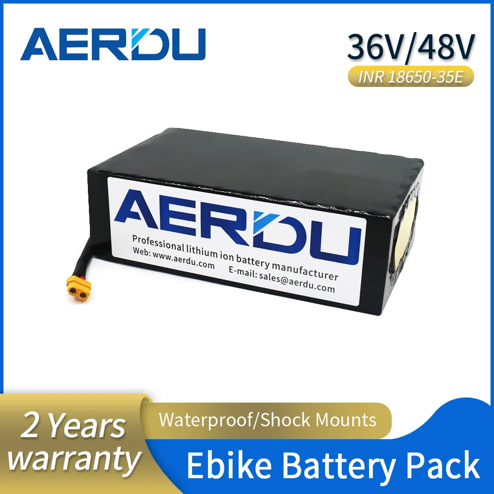

36V 42V 21Ah 756Wh 18650-35E for Samsung lithium battery pack for electric bicycle pedal wheelchair golf cart etc. 30A BMS