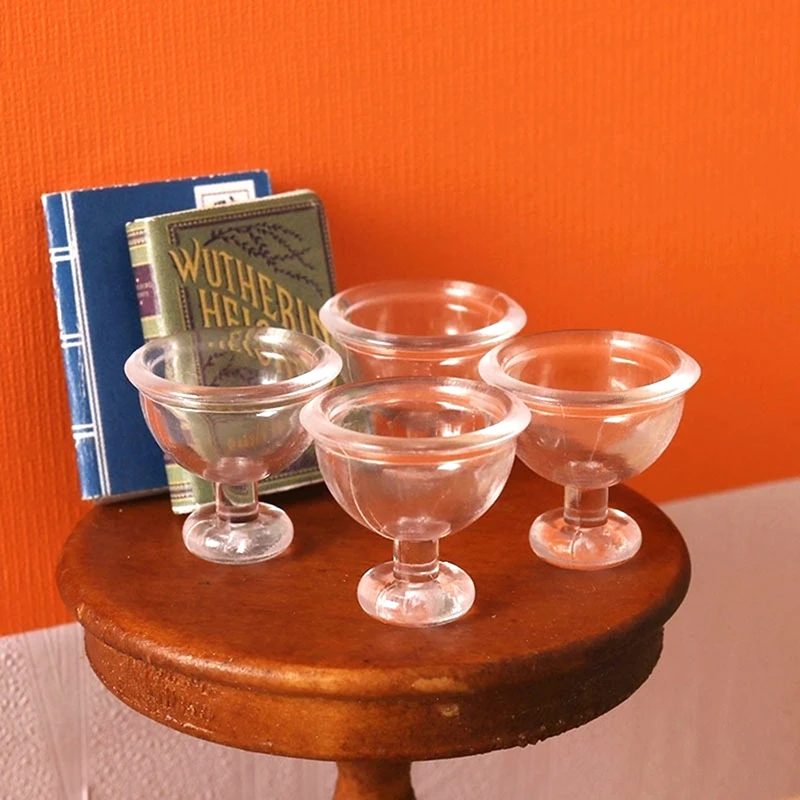 

4Pcs 1:12 Dollhouse Miniature Ice Cream Cup Water Cup Empty Cup Kitchen DecorToy miniature kitchen utensils