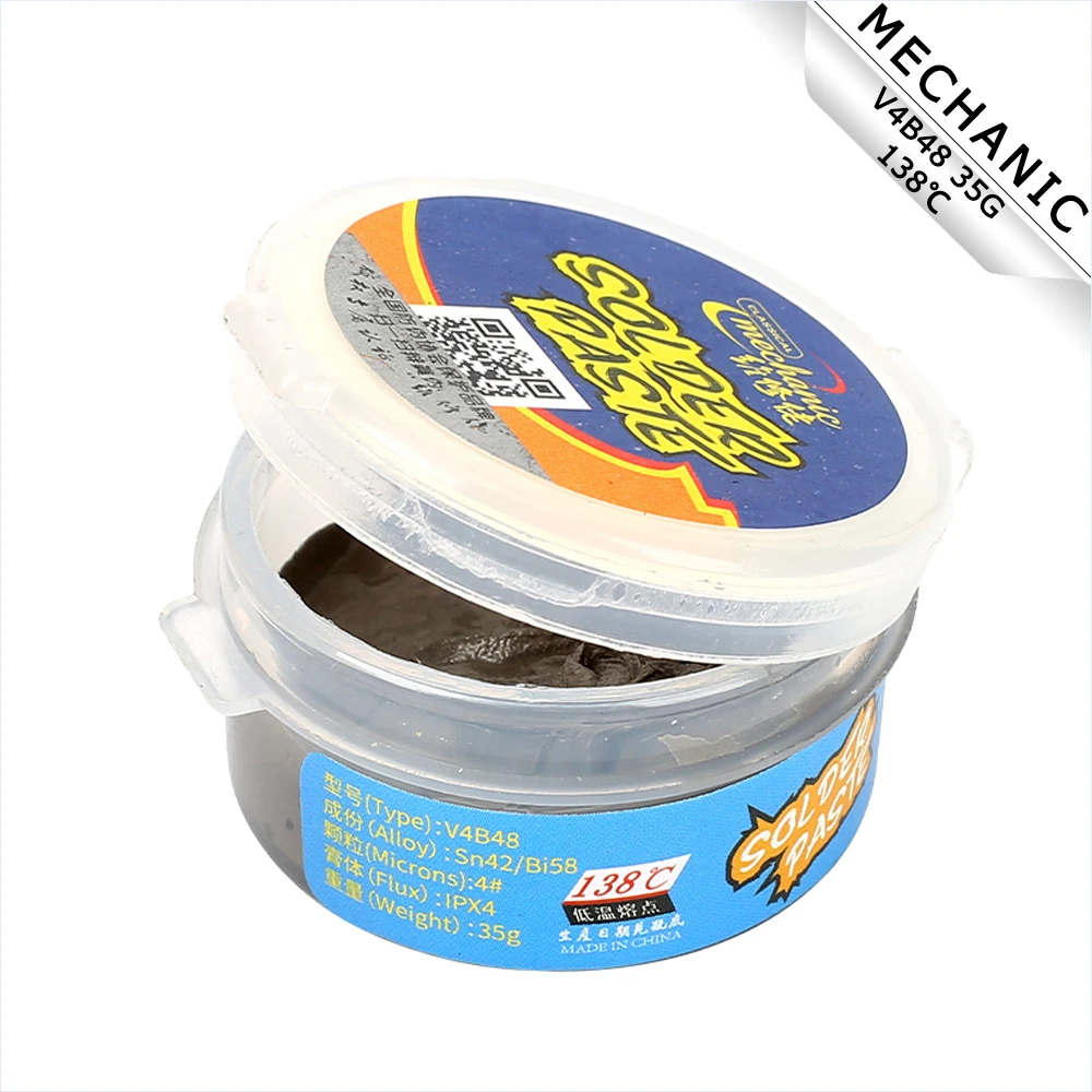 

MECHANIC 138 ℃ Solder Paste Lead Free Low Temperature for PCB SMT BGA Planting Tin Special Low Temperature Repair Tin Paste