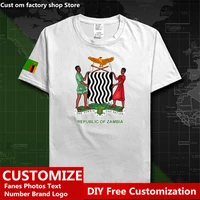 republic of zambia zambian country t shirt custom jersey fans diy name number logo high street fashion loose casual t shirt