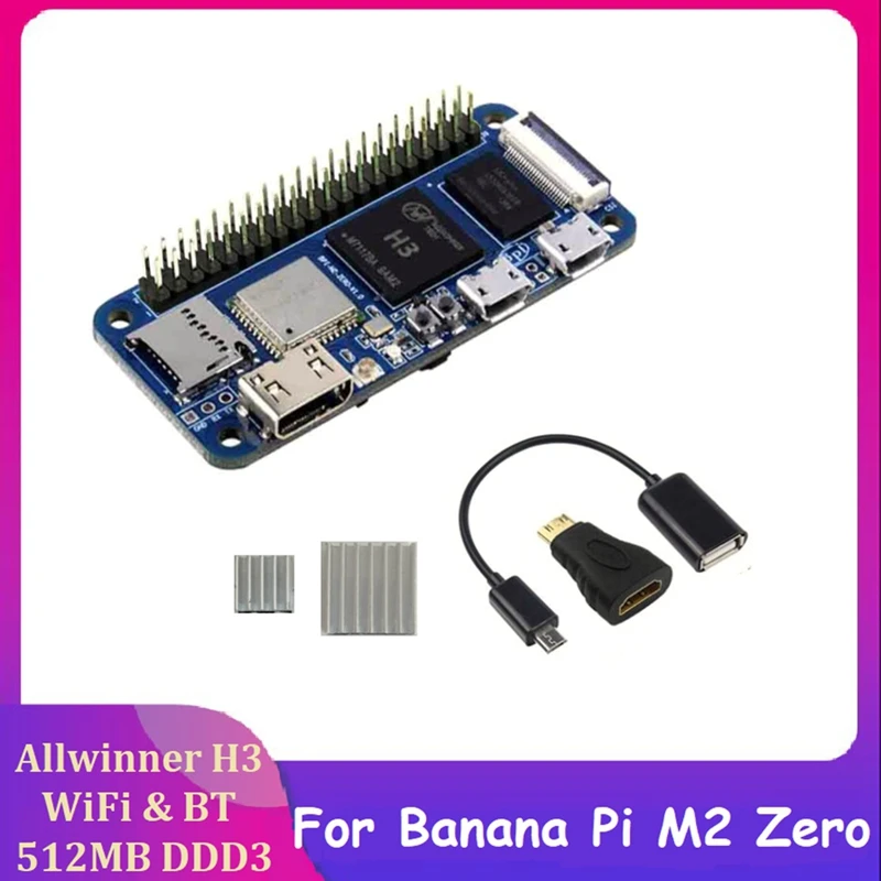 

For Banana Pi M2 Zero BPI-M2 Zero Quad Core Allwinner H3 Development Board WIFI & BT Same Size As Raspberry Pi Zero W, A