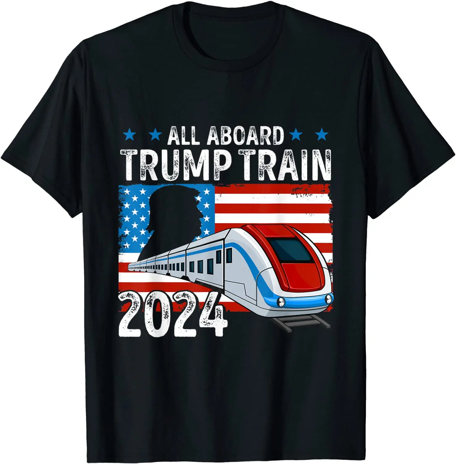 

All Aboard Trump Train. 2024 Election Save America T-Shirt. Premium Cotton Short Sleeve O-Neck Mens T Shirt New S-3XL