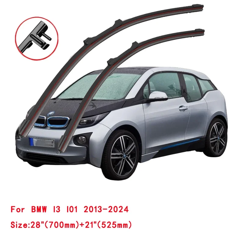 Фото Для BMW I3 I01 I3S Седан Хэтчбек Электрический удлинитель запаса хода 2016 2017 2018 2019 2020 2022 Двойные резиновые щетки стеклоочистителя №4