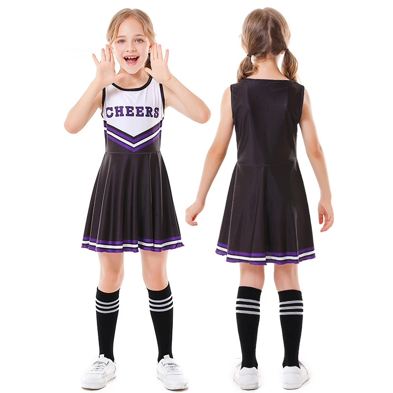 Униформа Cheerleader для детей школьная форма футбольной команды комплекты платьев