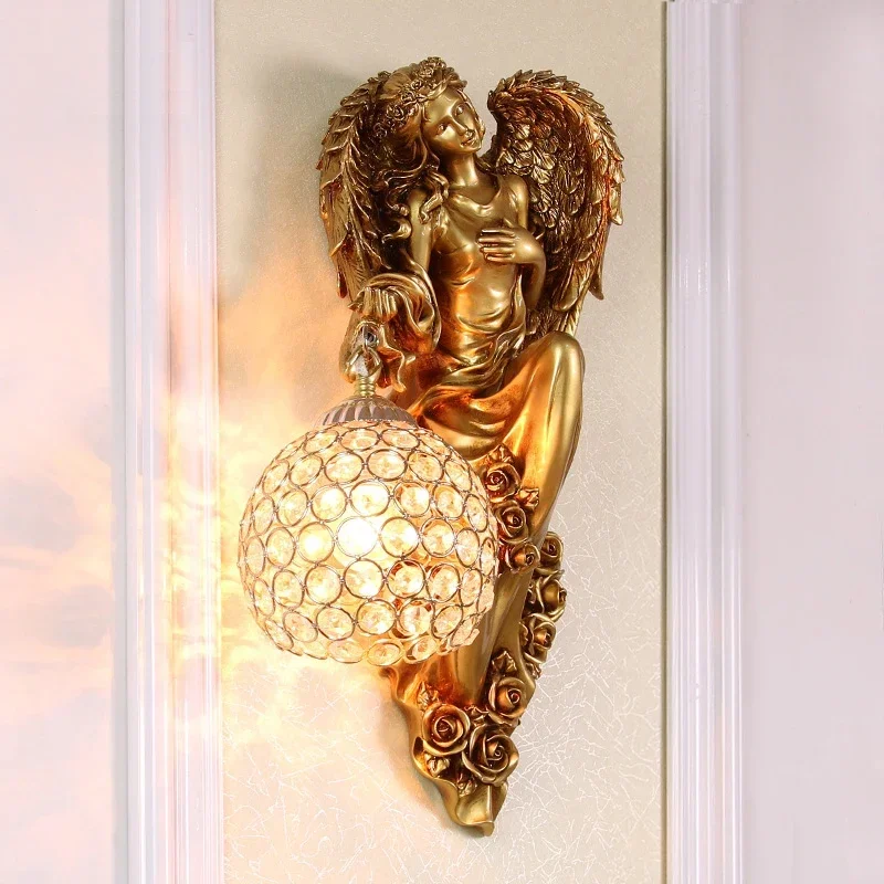 Креативные Настенные светильники в скандинавском стиле лампы с рисунком розы