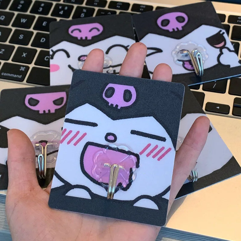 

Kuromi Hook Kawaii Sanrios Cartoon Creative Funny Cute Household Free Punching No Trace High Viscosity Sticky Hook