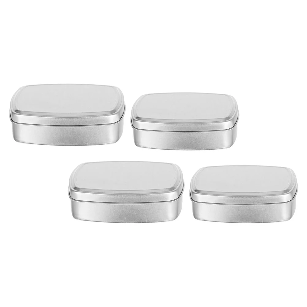 

4 шт., Оловянная коробка для хранения мыла