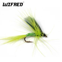 wifreo 10pcs size 16 green mayfly dry fly for fly fishing trout bream panfish
