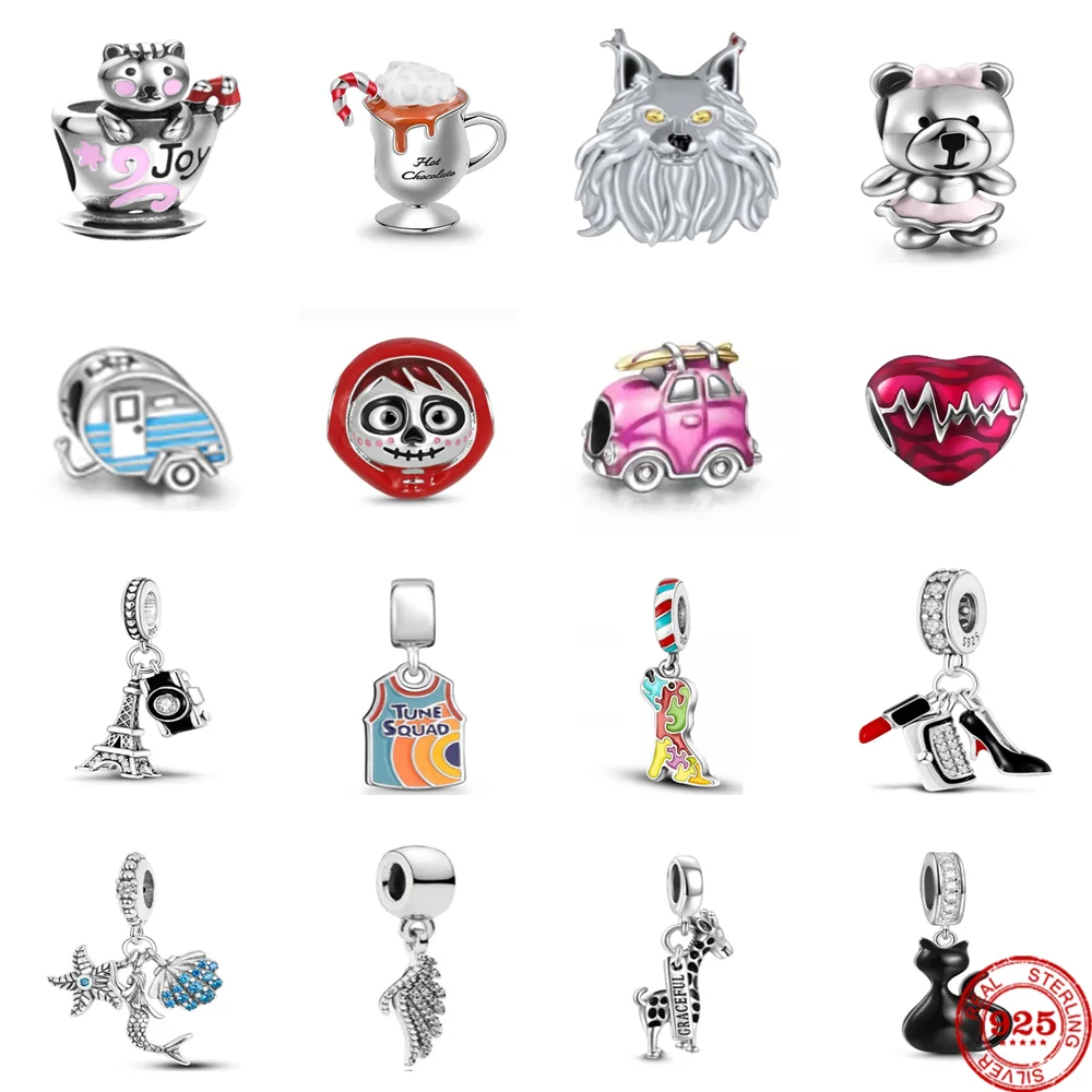 Новинка Лидер продаж 925 Серебряная чашка кошки сердцебиение медведь мальчик