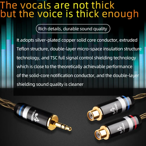 Аудиокабель HiFi 3,5 мм - 2RCA ATAUDIO