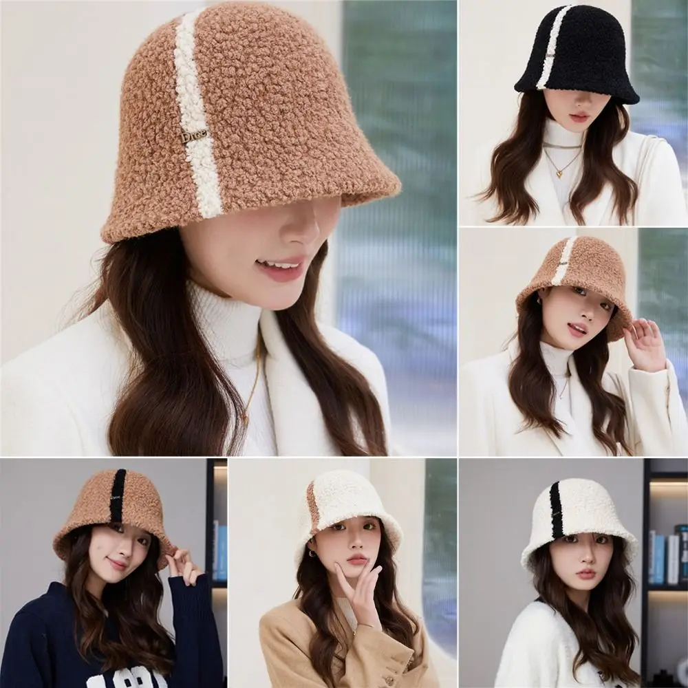 

Мягкая Панама, модная сохраняющая тепло шляпа из ягненка для раковины, рыбацкая шляпа, Осень-зима