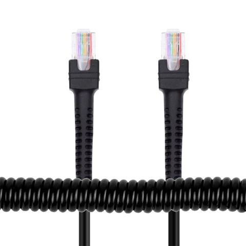 Сетевой патч-корд Cablecc Lan Ethernet 100 см штекер-штекер RJ45 Cat6 8P8C UTP эластичный спиральный кабель