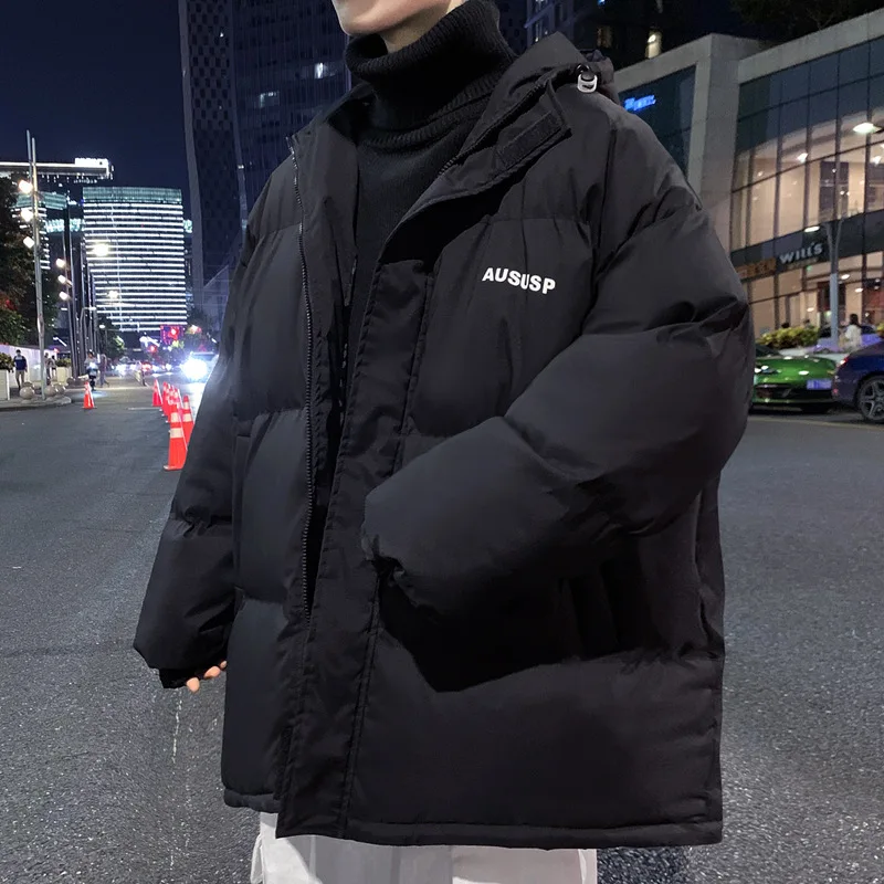 

2022 New Winter Men's Jacket Japanese Trend Thick Winter Jacket Hooded Men Student Down Jacket Plus Size Warm Puffer Jackets
