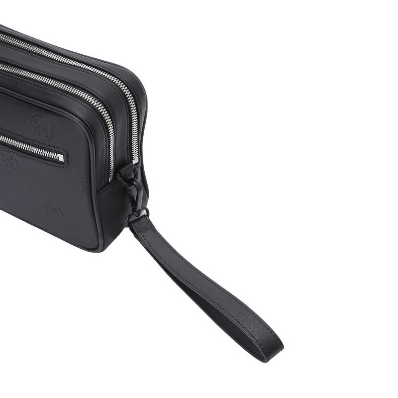 2023 New Golf Bag Men's Large Capacity Two Zip Golf Pouch Fashion Golf Ball Bag PU Portable Golf Handbag for Men and Women