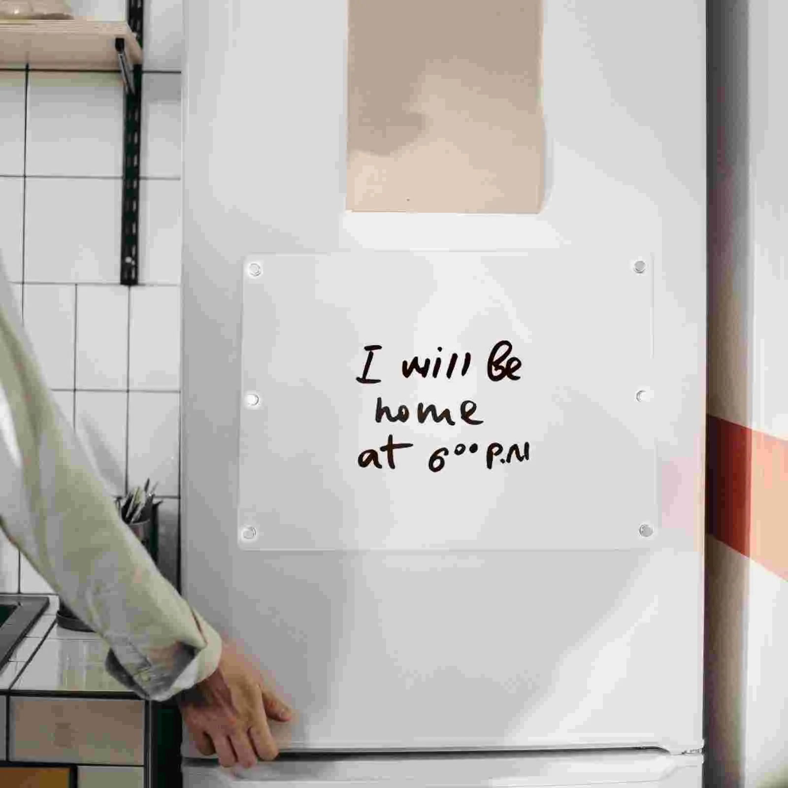 Fridge Acrylic Blank Whiteboard Schedule Whiteboard Whiteboard Refrigerator Message Board for Writing Planner Fridge Schedule