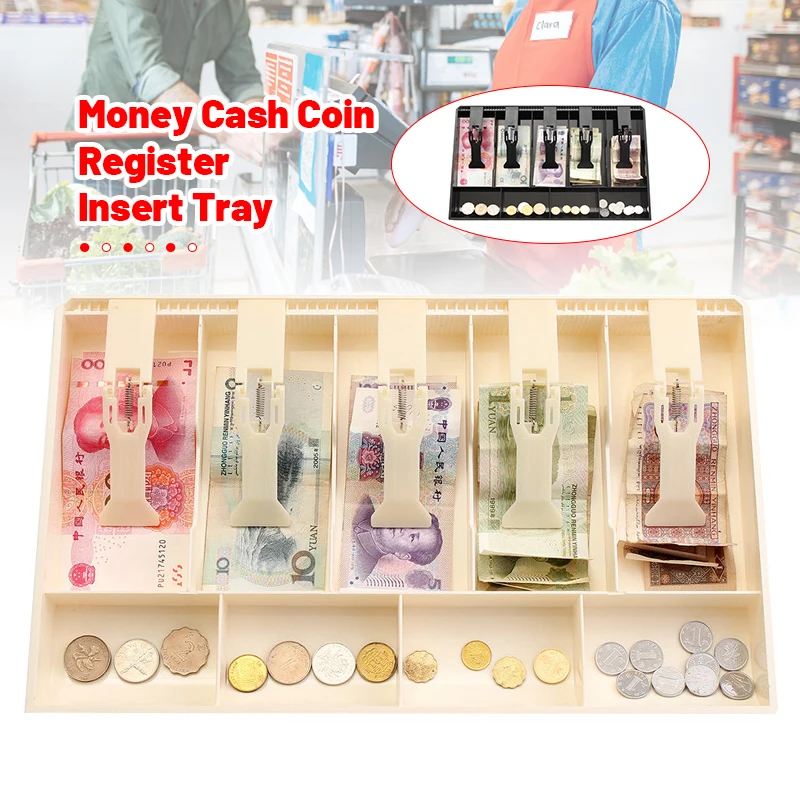 

404x245x360mm Money Cash Coin Register Insert Tray Replacement Cashier Drawer Storage Cash Register Tray Box Classify Store