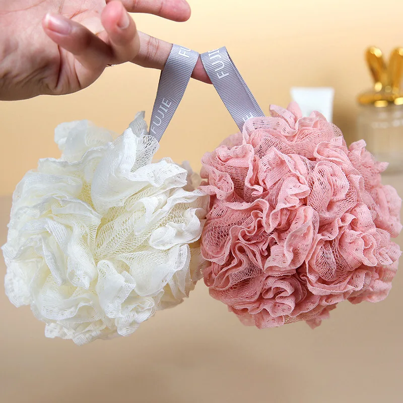 

1pc Soft Mesh Large Ball Bath Sponge Balls Lace Cleaning Brush Shower Puff Body Cleaner Exfoliating Scrubbers Bathroom Supplies