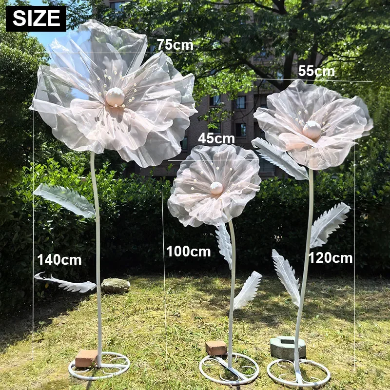 Искусственные цветы для украшения дома и сада 3 шт