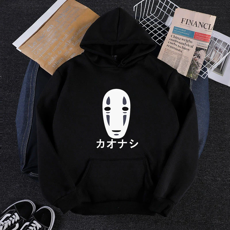 Новые толстовки большого размера с японским аниме принтом толстовка в стиле