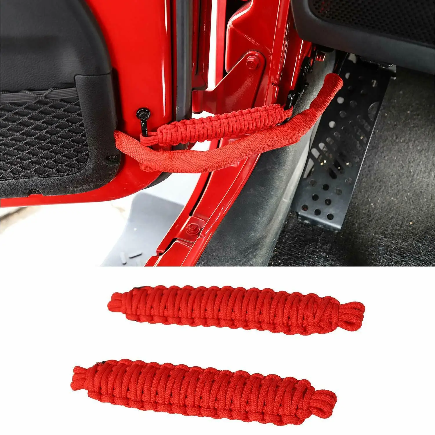 

Hot Sale BRAND NEW HIGH QUALITY Tie Rope 0.07 KG 2pcs Bandage Car For Jeep Wrangler YJ CJ TJ JK Limiting PVC Red Rope
